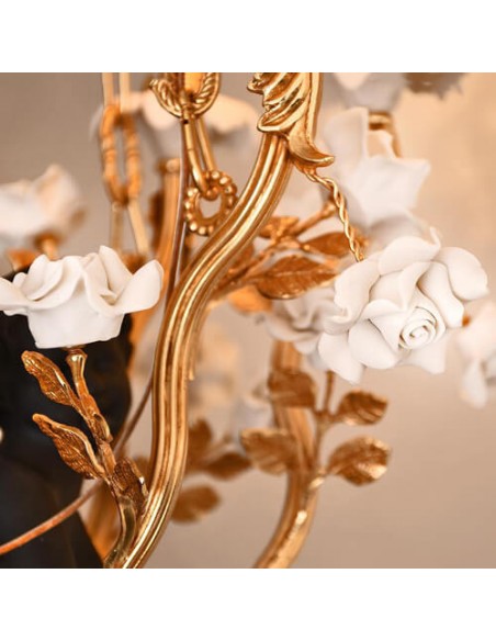 Modern Chandelier with Flowers