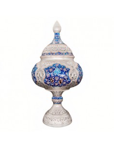 Stunning Hand-Engraved Enamel Nut Dish| The Best Choice To Catch Eyes