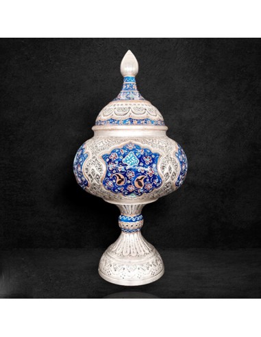 Stunning Hand-Engraved Enamel Nut Dish| The Best Choice To Catch Eyes