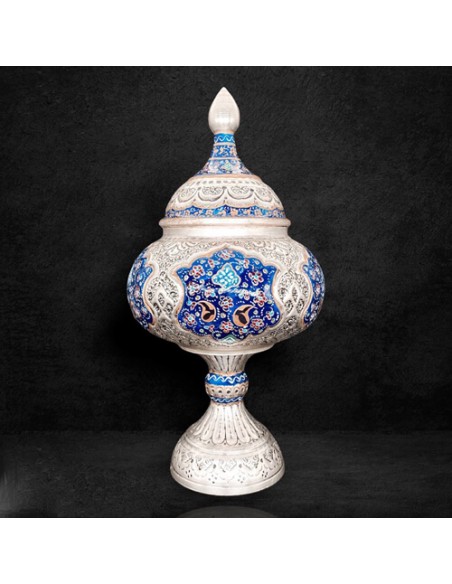 Stunning Hand-Engraved Enamel Nut Dish| The Best Choice To Catch Eyes