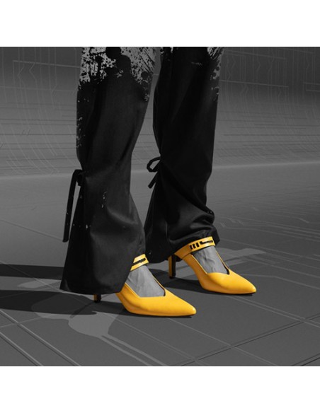 yellow-women's-high-heels