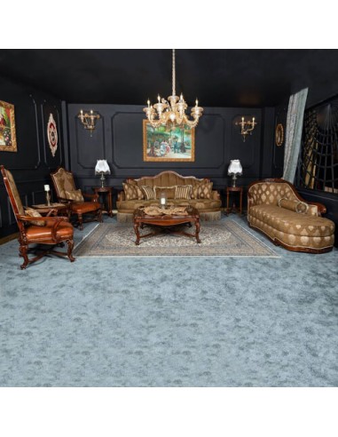 Brown Sofa and Chaise Longue Set