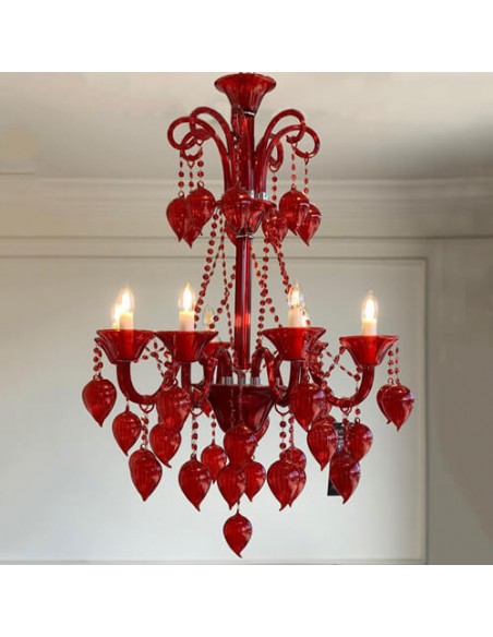 eight-flame-red-crystal-chandelier