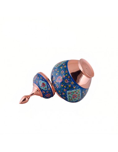 Copper Painting Nut Bowl With Lid HC-1281