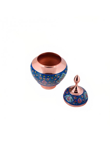 Copper Painting Nut Bowl With Lid HC-1281