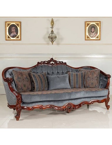 Woodcarving Velvet Modern Sofa Set