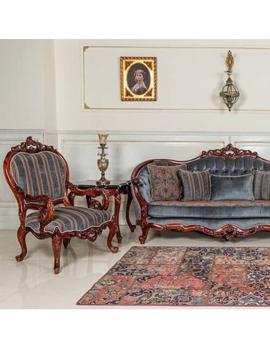 wood frame classic armchair