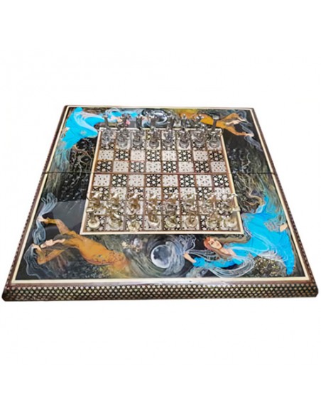 Handmade Inlaid Chess and Backgammon board | Chess Set