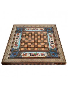 Persian Inlaid Chessboard | Hand carved Wooden Chessboard