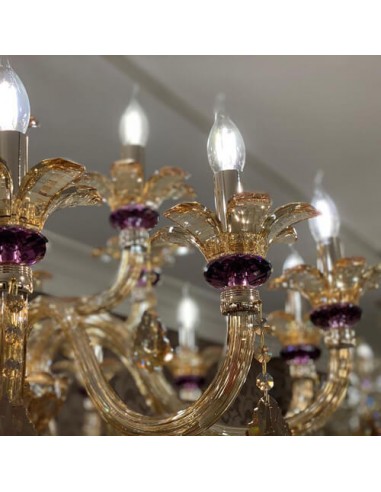 crystal candle style chandelier - details