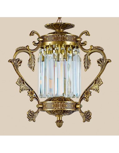 handmade antique hang lamp - details