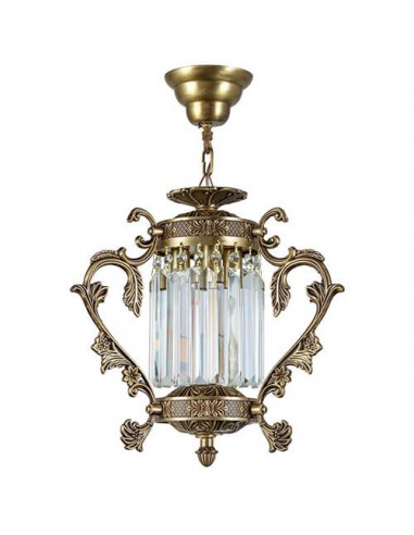 handmade antique hang lamp - white background