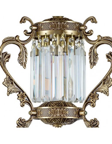 handmade antique aluminum hang lamp - details