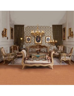 classic wooden frame velvet sofa 2