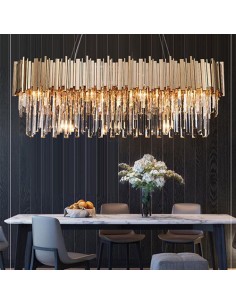 Linear luxury gold chandelier