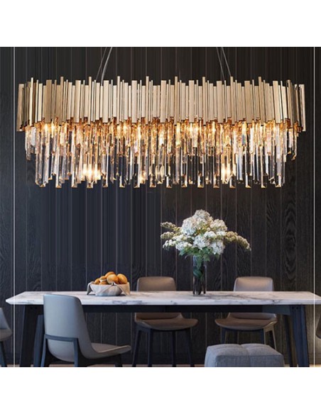 Linear luxury gold chandelier Linear luxury gold chandelier