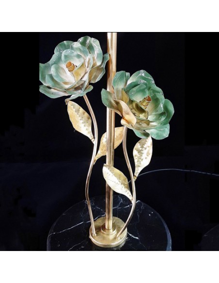 handmade brass table lamp - details