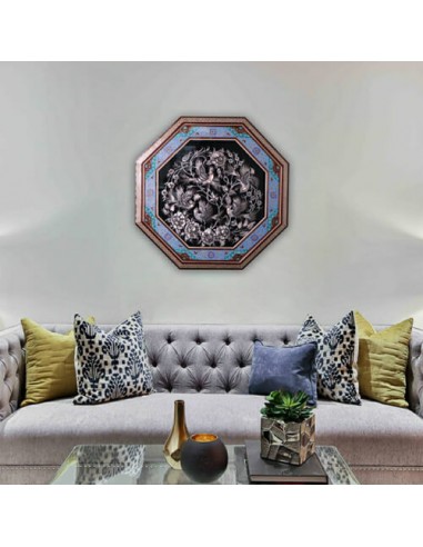 Metal Embossed Hanging Wall With Inlaid Frame HC-1319