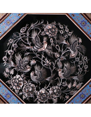 Metal Embossed Hanging Wall With Inlaid Frame HC-1319