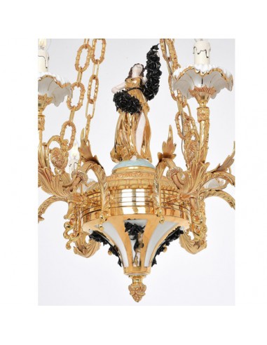 bronze sculptural chandelier - details