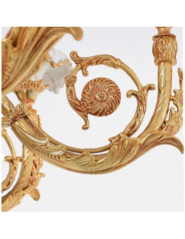 sculptural bronze chandelier - zoomed