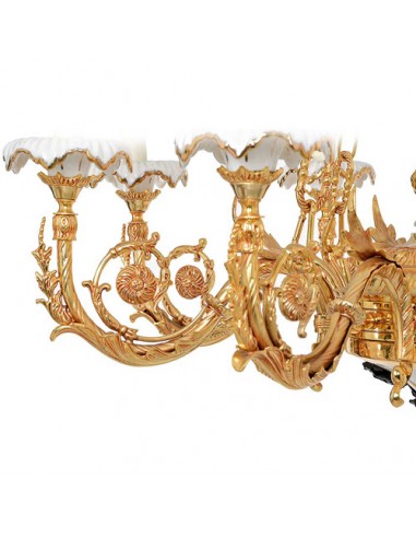 bronze sculptural chandelier - flames