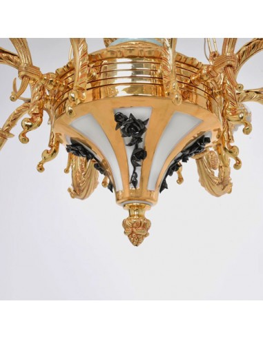 sculptural bronze chandelier - inferior view