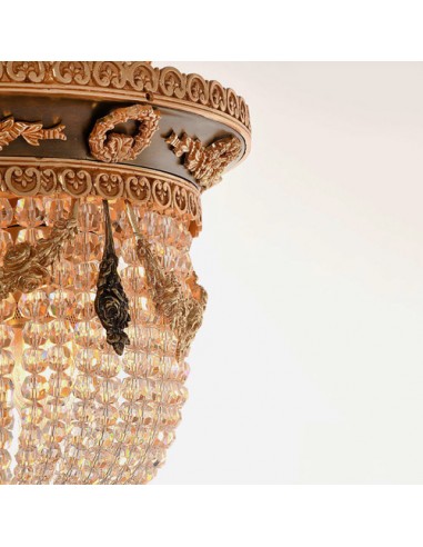 crystal beaded bronze floor lamp - ornaments