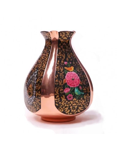Hand-Painted Copper Minakari Vase HC-1331