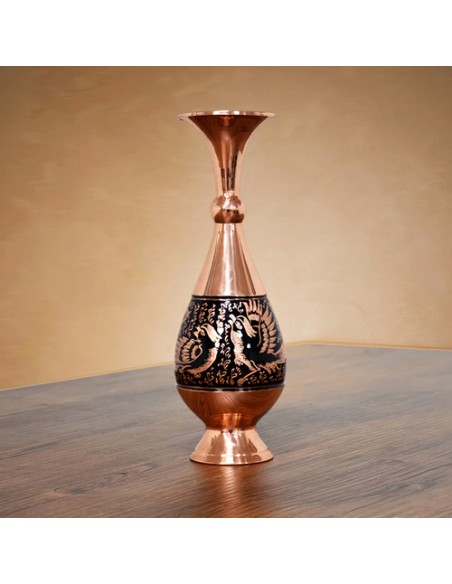 Unique Modern Engraving Vase  | Hand-Engraved Copper Pot