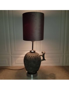 unique clay bedside lamp