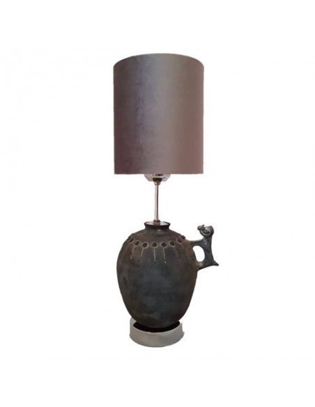 unique clay bedside lamp - white background unique clay bedside lamp - white background