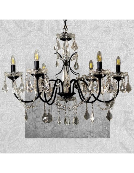 crystal black chandelier
