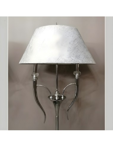 silver modern floor lamp - details