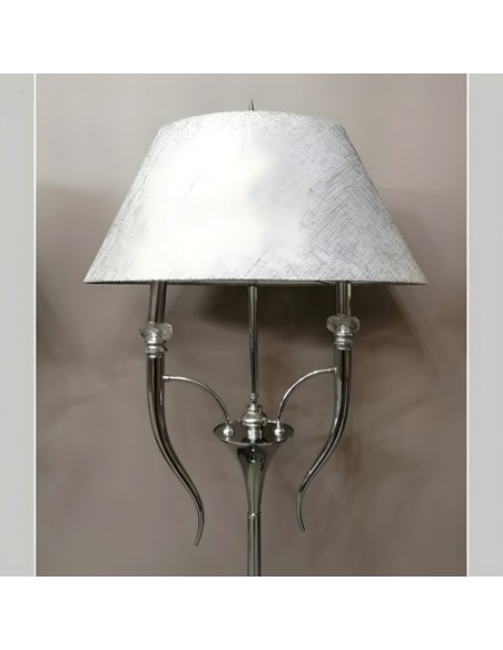 silver modern floor lamp - details silver modern floor lamp - details