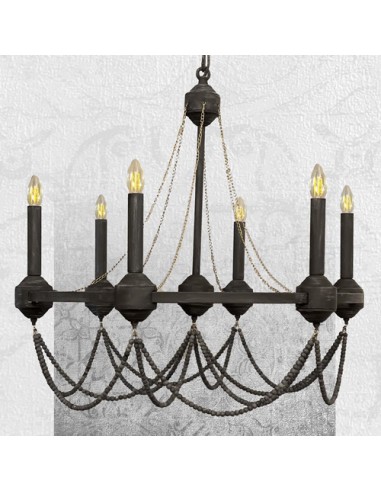 black beaded chandelier