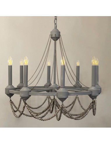 grey beaded chandelier