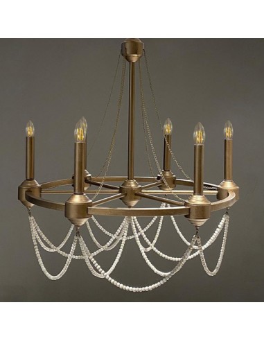 golden beaded chandelier
