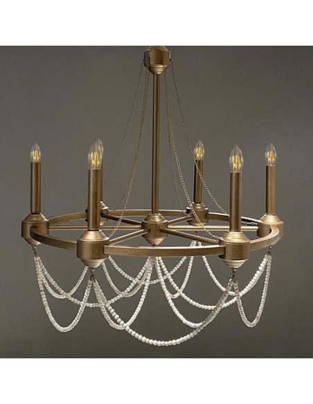 golden beaded chandelier