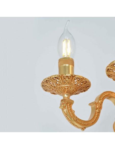 flame of sculptural wall light