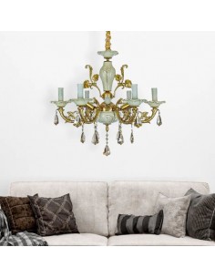 white brass chandelier