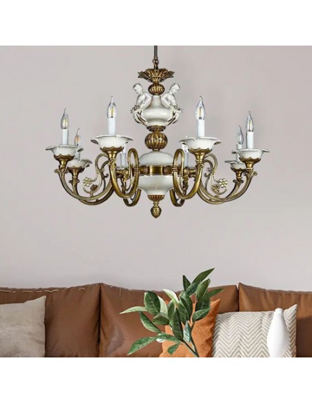 brass chandelier light