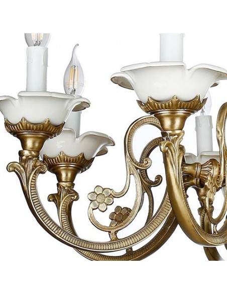 brass chandelier light - zoomed