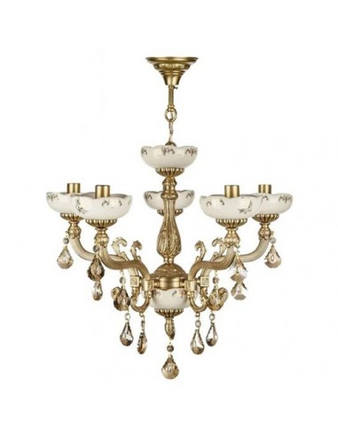 bronze chandelier light - white background