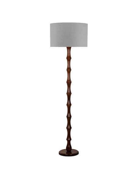 grey wooden floor lamp