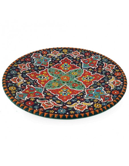 enamel decorative plate with beautiful color HC-1368