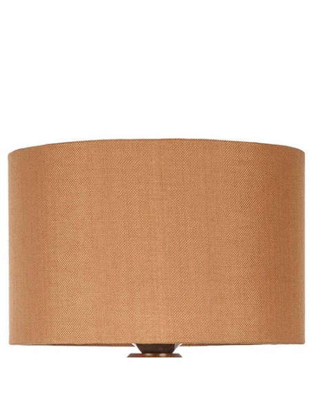 wooden table lamp tan brown shade