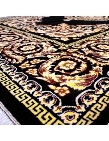 Persian Handmade 6X9 Black Silk Carpet Rc-304 zoom