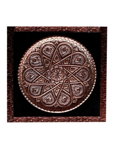 Decorative plate engraving with wooden frame HC-1392