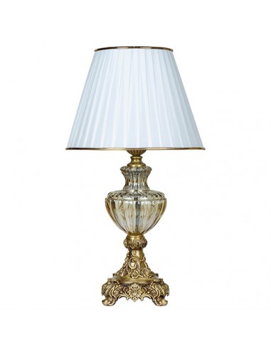Crystal Table lamp with white shade
